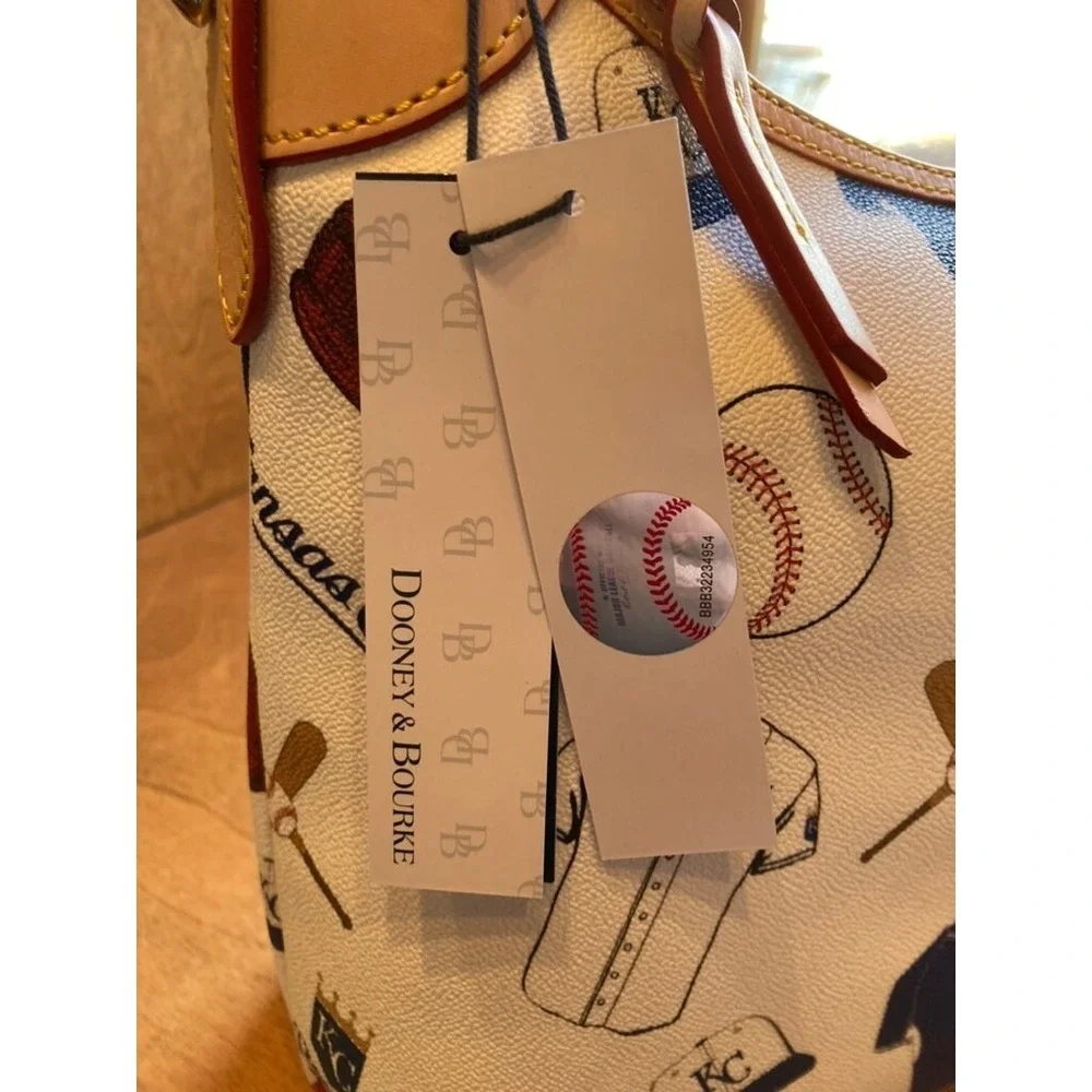Dooney and Bourke Kansas City Royals MLB Hobo Purse NWT B24RO White